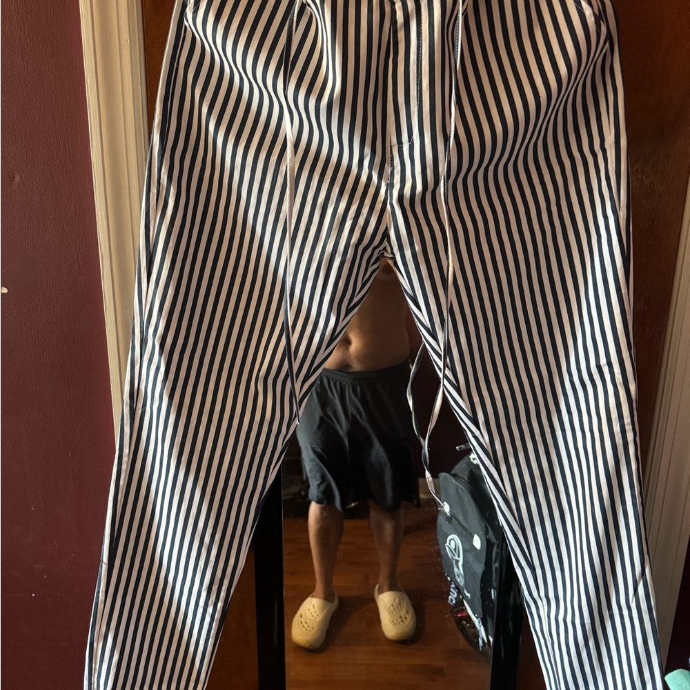 Striped Black and White Pants
